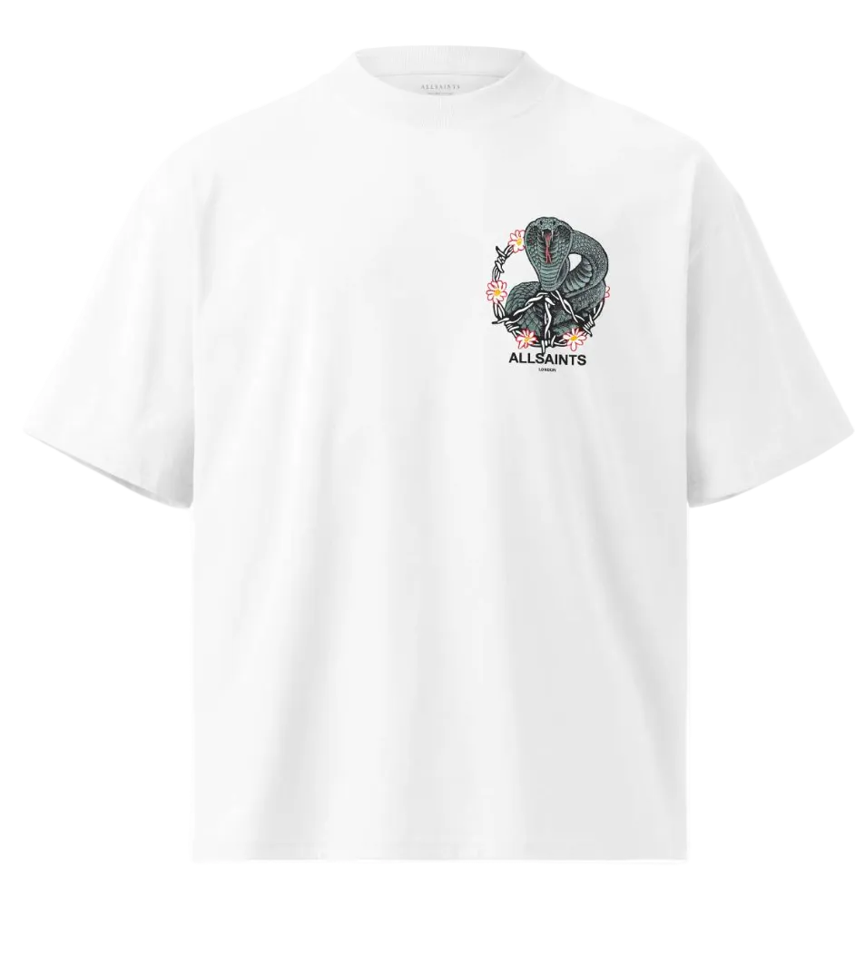 Playera AllSaints Cobra Blanca