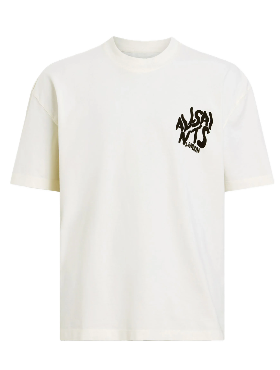 Playera AllSaints Wavy Logo Blanca