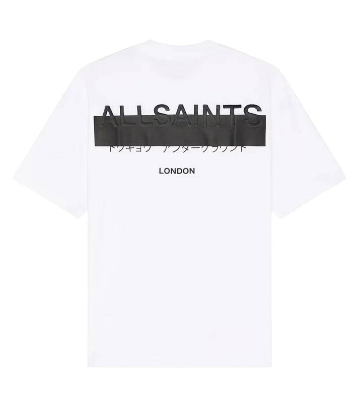 Playera AllSaints Underground Parche Blanca