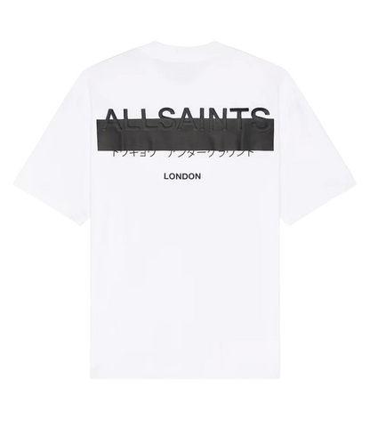 Playera AllSaints Underground Parche Blanca
