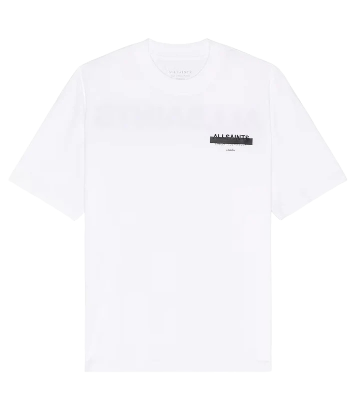 Playera AllSaints Underground Parche Blanca