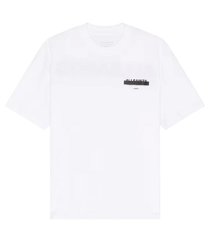 Playera AllSaints Underground Parche Blanca