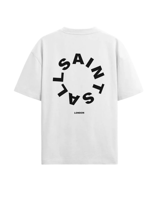 Playera AllSaints Circulo Logo Blanca
