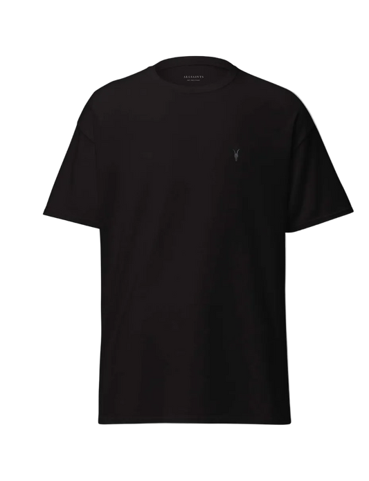 Playera AllSaints Ramskull Logo Negra