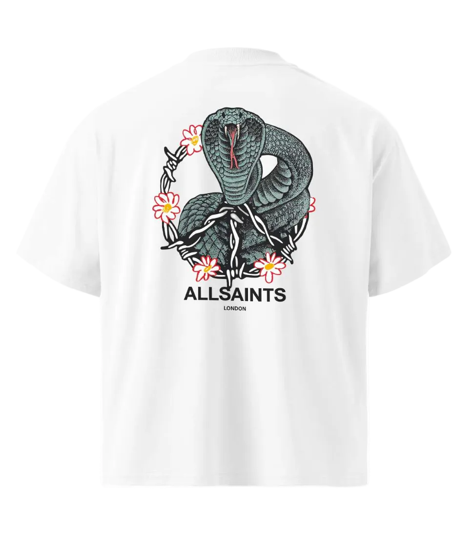 Playera AllSaints Cobra Blanca