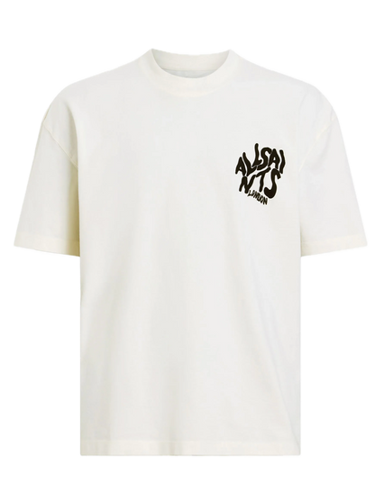 Playera AllSaints Wavy Logo Blanca