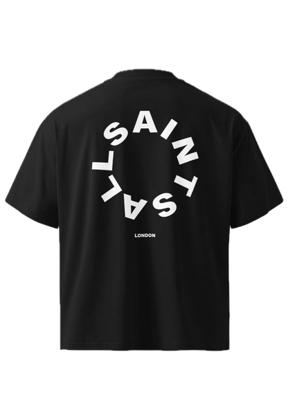Playera AllSaints Circulo Logo Negra