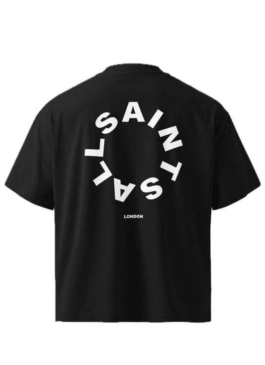 Playera AllSaints Circulo Logo Negra