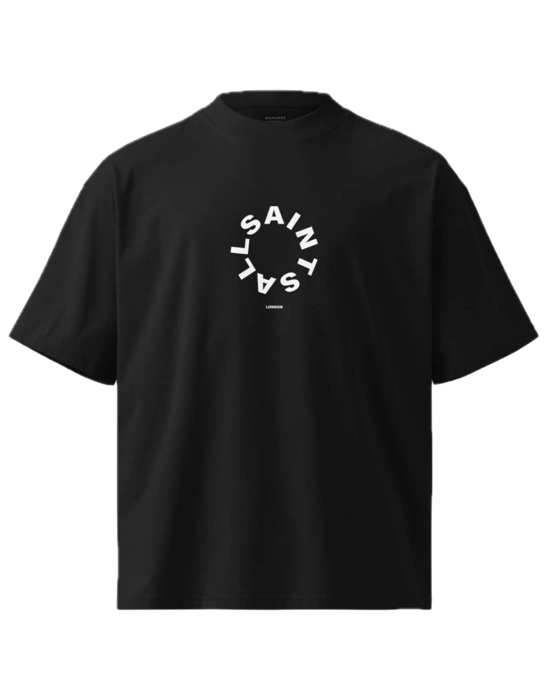 Playera AllSaints Circulo Logo Negra