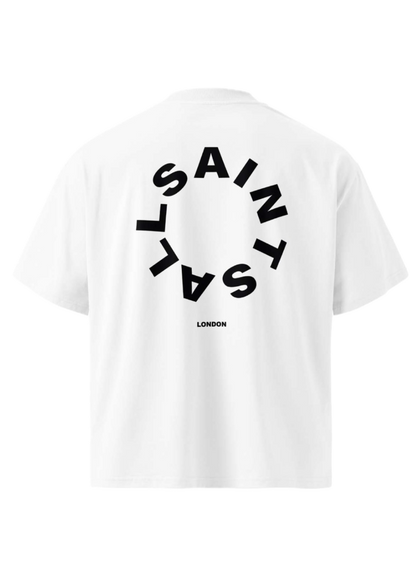 Playera AllSaints Circulo Logo Blanca