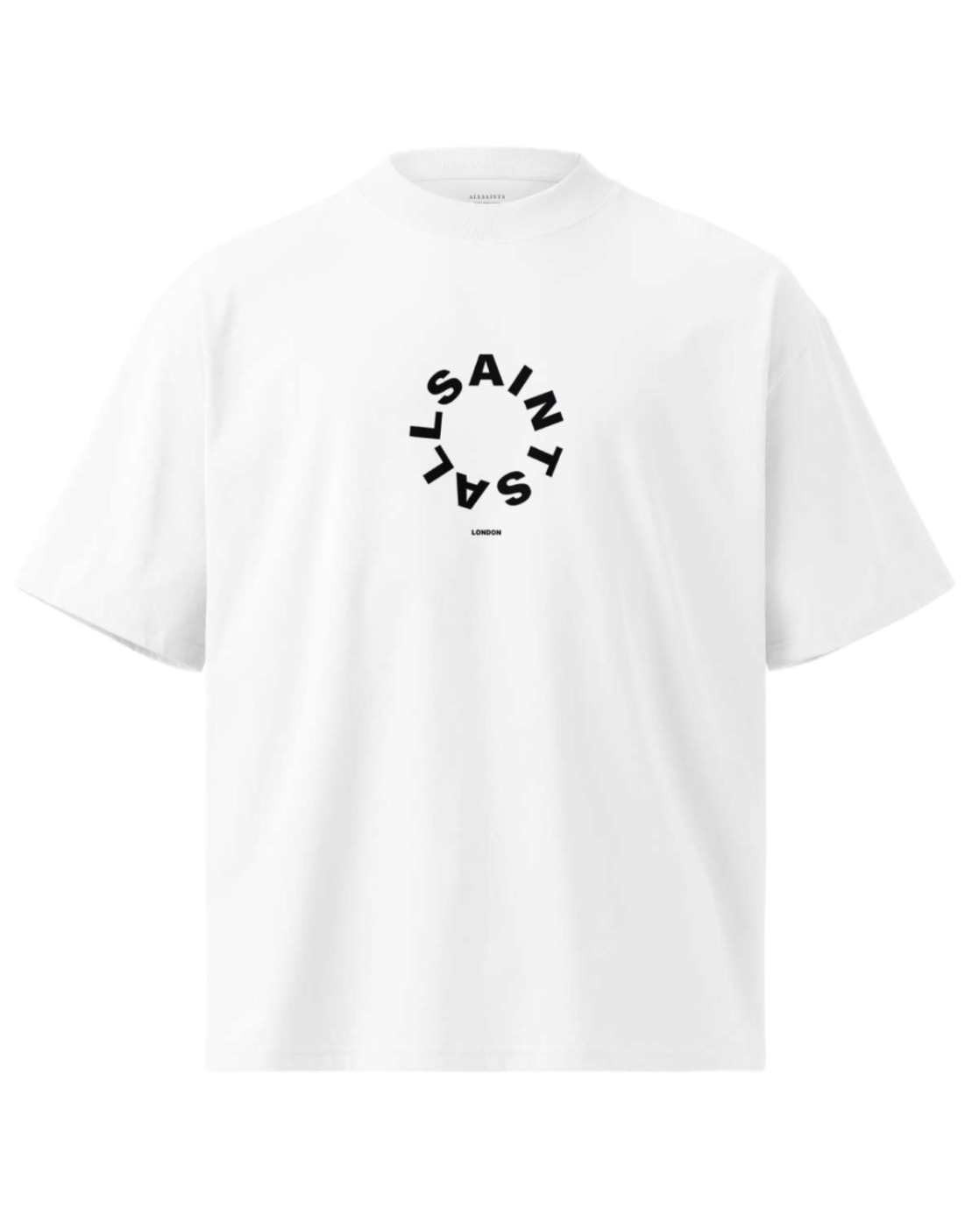 Playera AllSaints Circulo Logo Blanca