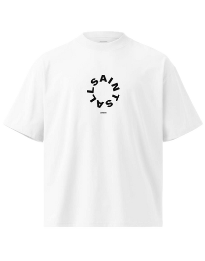 Playera AllSaints Circulo Logo Blanca
