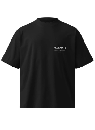 Playera AllSaints Underground Parche Negra