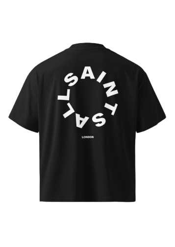 Playera AllSaints Ramskull Logo Negra