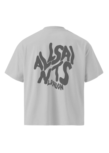 Playera AllSaints Wavy Logo Blanca